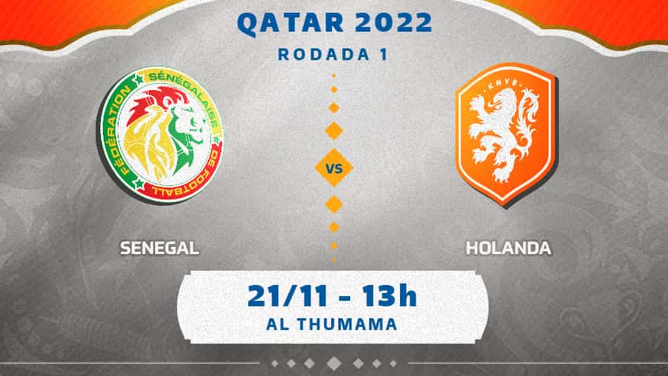 Senegal x Holanda: onde assistir, horário e escalações do jogo da Copa do Mundo