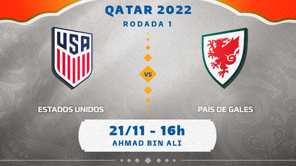 Estados Unidos x País de Gales: onde assistir, prováveis times e desfalques do jogo da Copa do Mundo