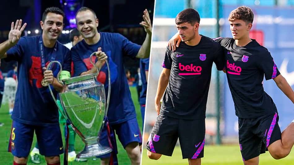 De Xavi e Iniesta para Pedri e Gavi: geração de lendas da Espanha passa o bastão para jovens promessas