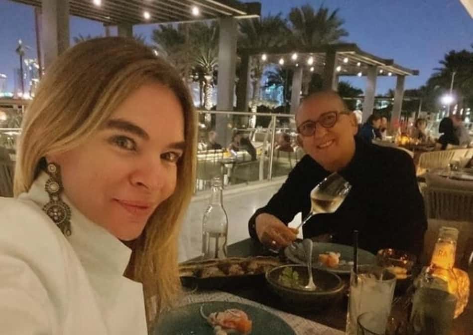 Esposa de Galvão Bueno posta foto do primeiro jantar do casal no Qatar