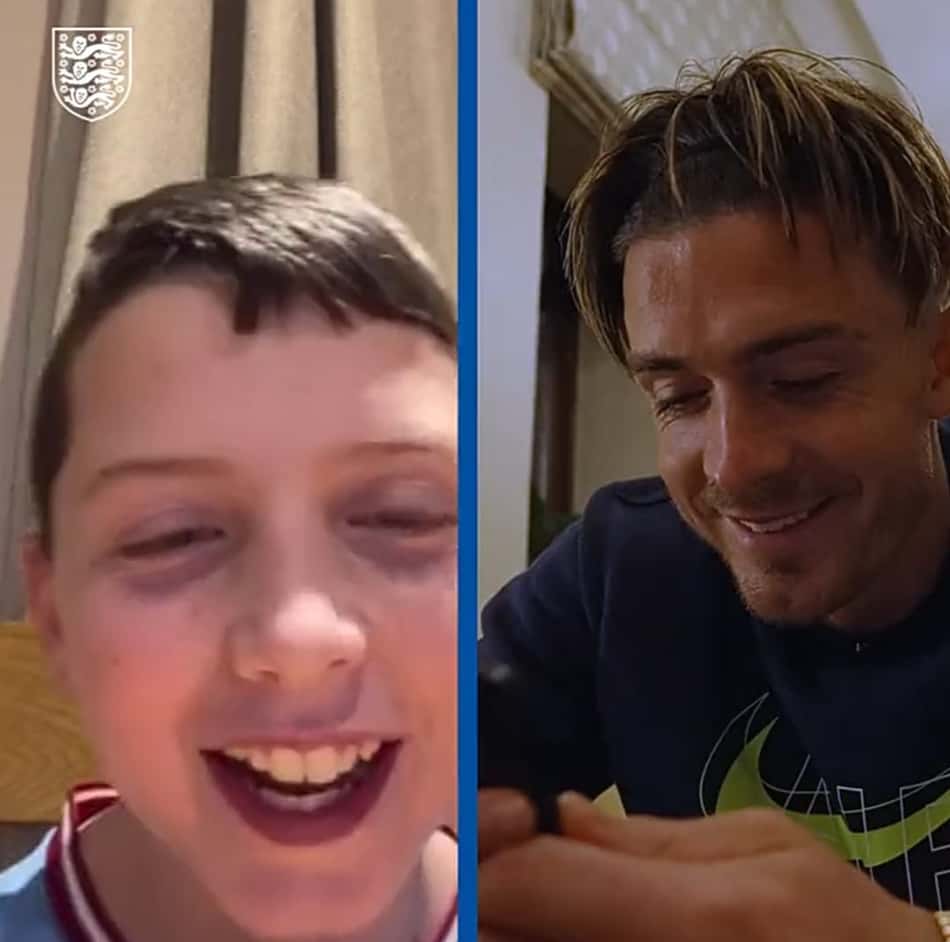 Jack Grealish liga para torcedor que o inspirou em comemoração de gol pela Inglaterra