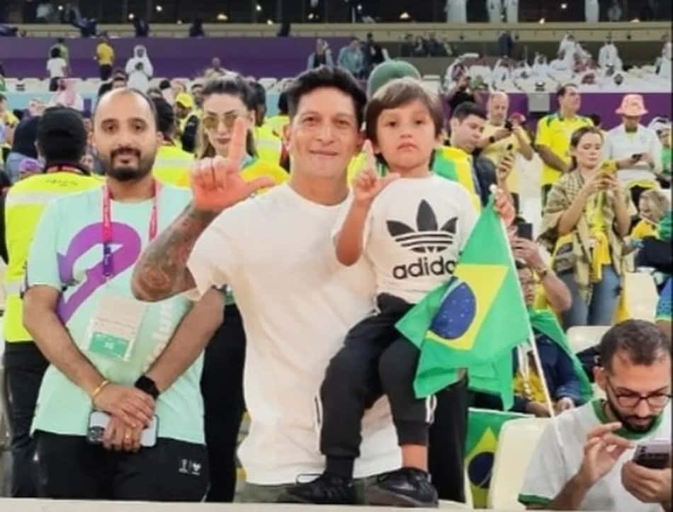 Acompanhado de Lorenzo, Cano, do Fluminense, se diverte no Qatar e é 'pé quente' na estreia do Brasil na Copa