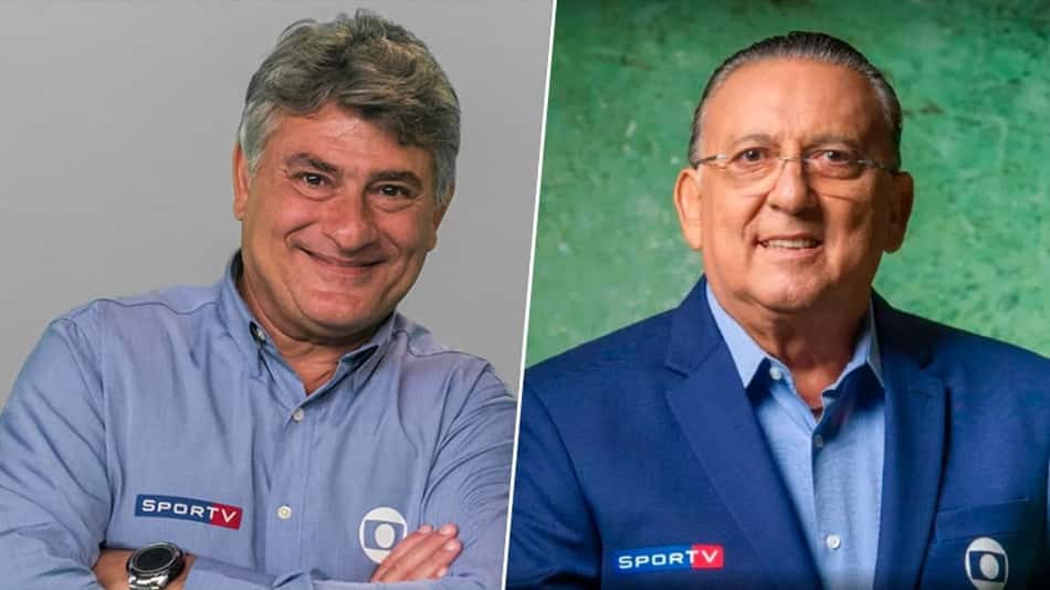 Galvão recebe prêmio no Qatar e Cléber Machado reclama: 'Podiam mandar para mim também'