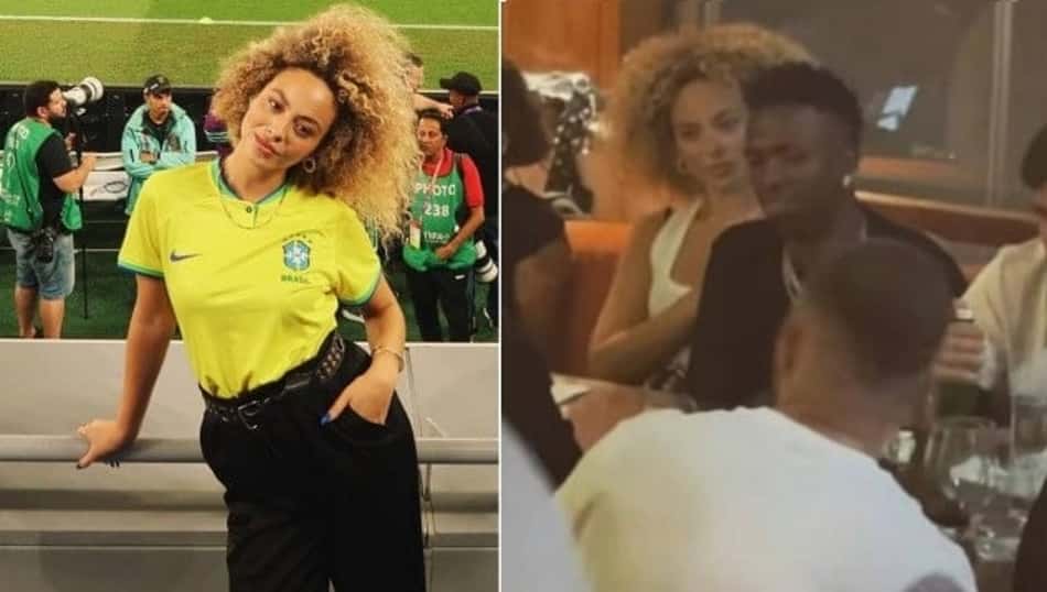 Vini Jr aproveita folga com affair em restaurante no Qatar