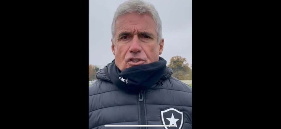 Luís Castro projeta jogos do Botafogo contra Crystal Palace e Charlton