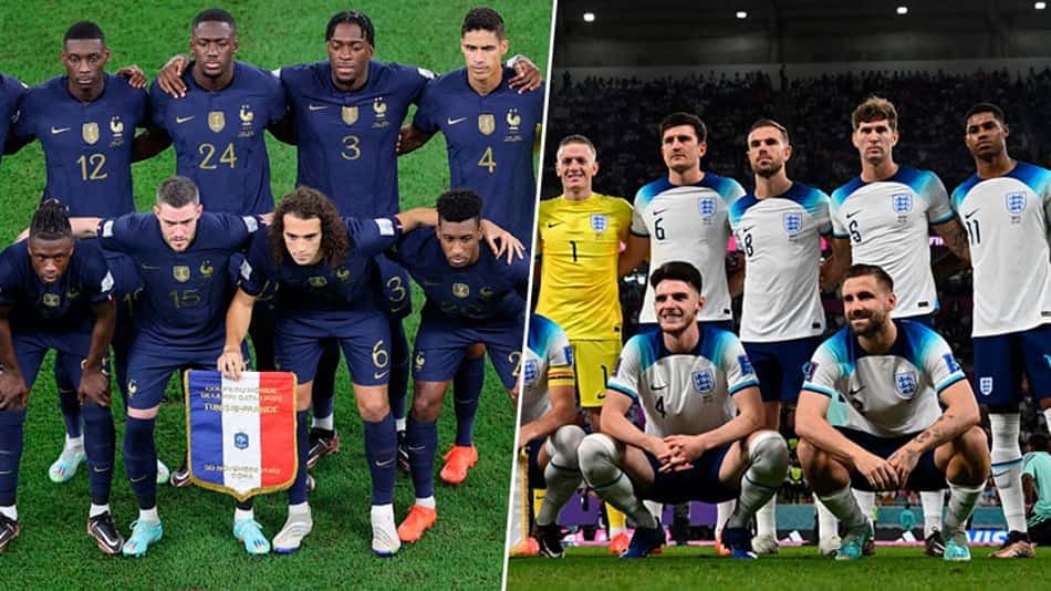Transmissão de Inglaterra x França; saiba data, horário e onde assistir ao confronto