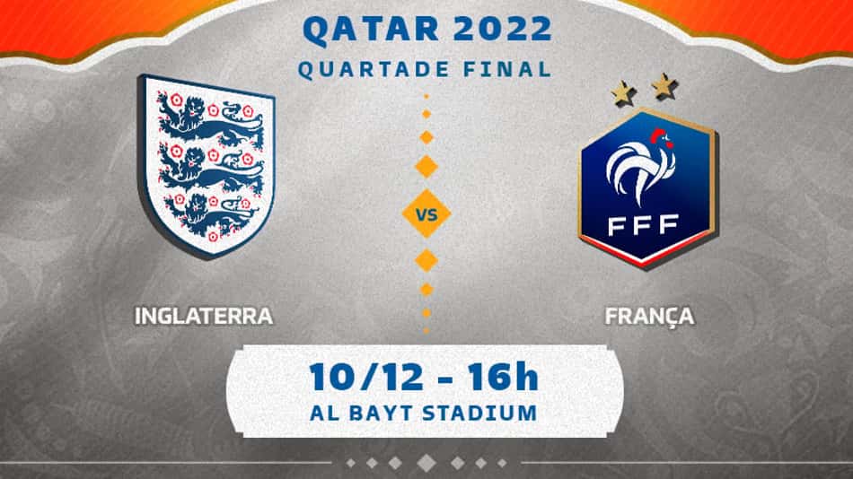 Inglaterra x França: onde assistir, prováveis times e desfalques do jogo da Copa do Mundo