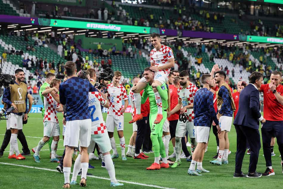 Croacia x Brasil - jogadores comemorando