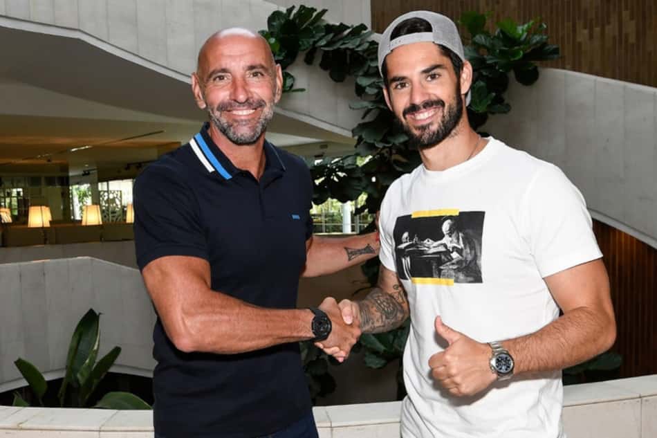 Isco e Monchi, diretor do Sevilla