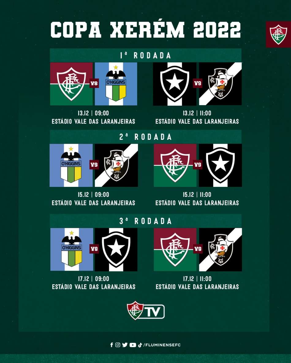 Calendário copa xerem