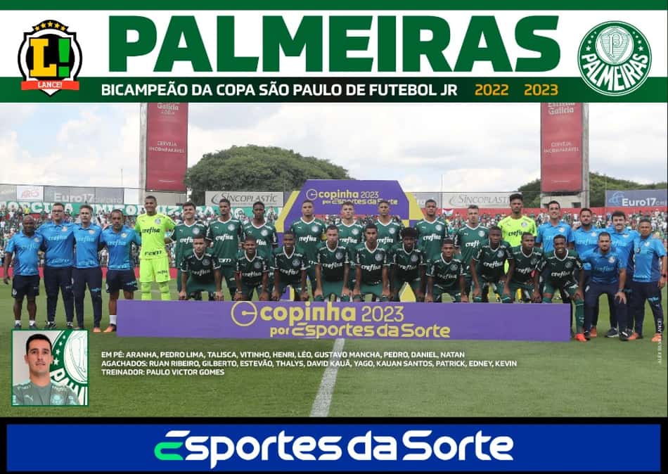 Baixe e guarde para sempre o pôster do bicampeonato do Palmeiras na Copinha!
