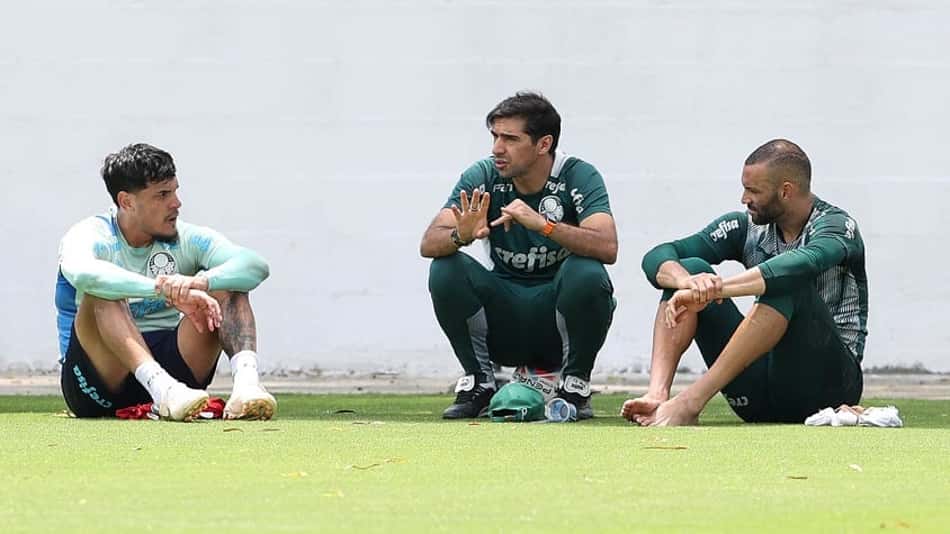 Gómez, Abel e Weverton - Treino Palmeiras