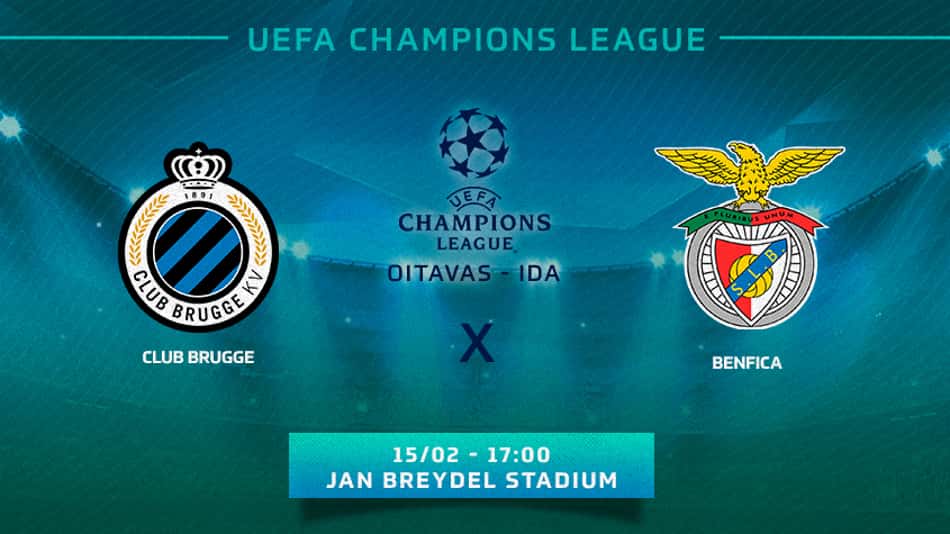 Brugge x Benfica: horário, onde assistir e escalações do jogo da Champions League