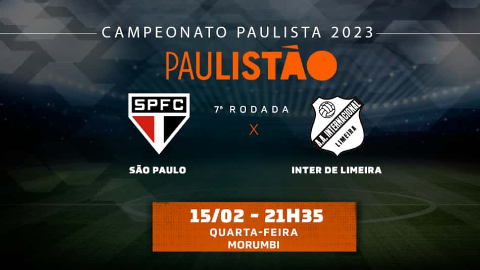 São Paulo x Inter de Limeira: onde assistir, prováveis times e desfalques do jogo pelo Campeonato Paulista