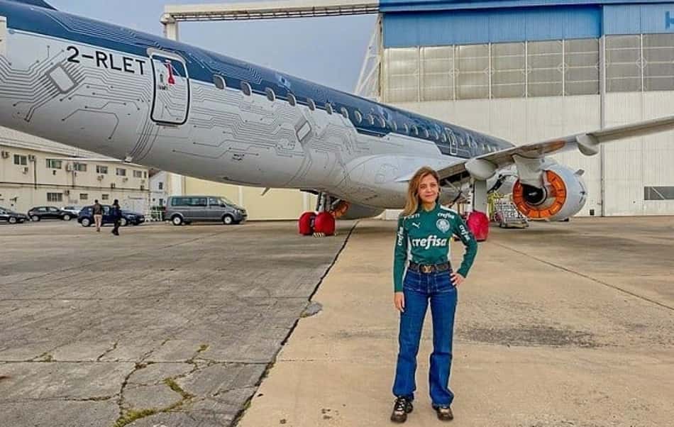 Presidente Leila Pereira explica compra de avião para utilização do Palmeiras