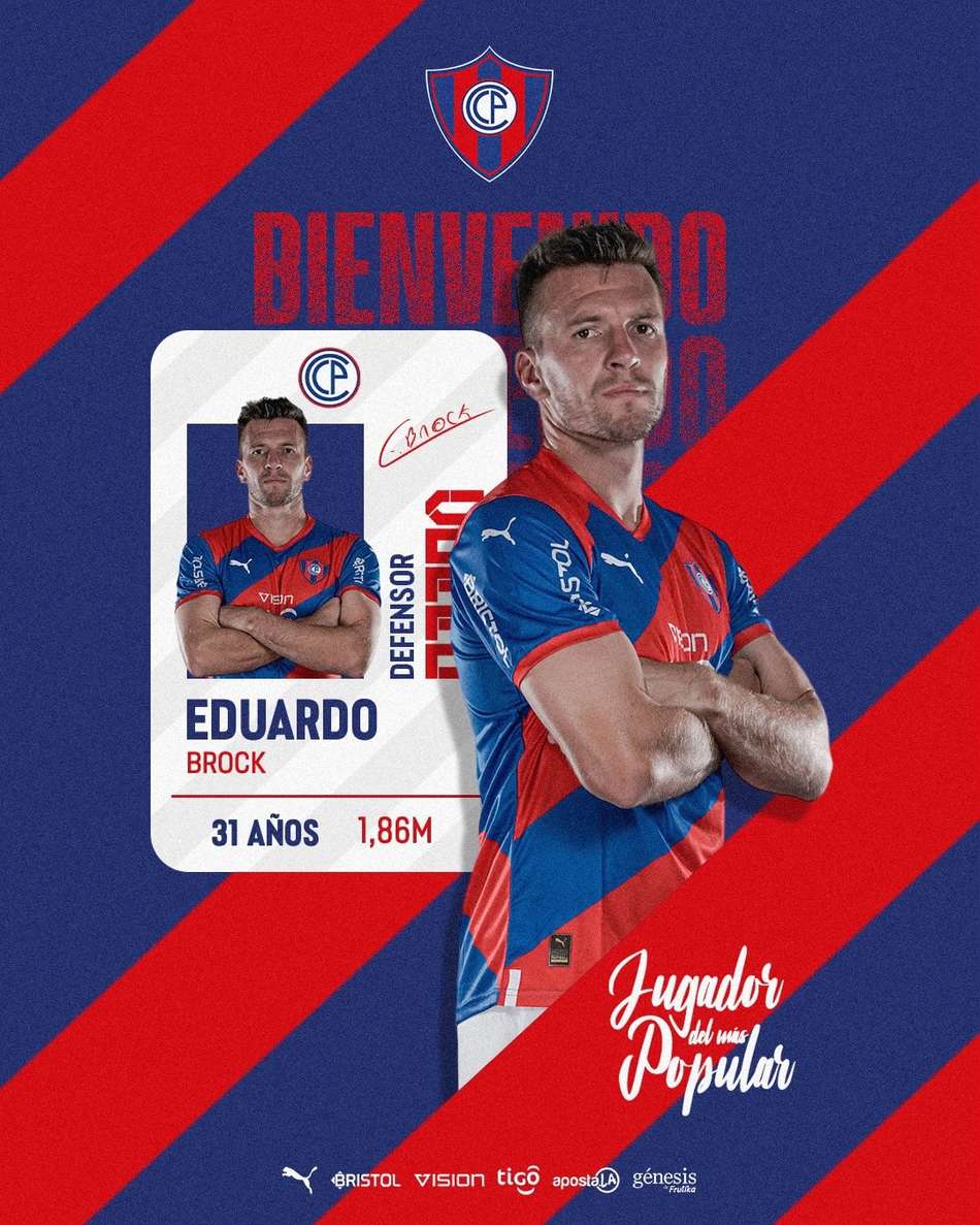 Cerro Porteño anuncia a contratação de Eduardo Brock, do Cruzeiro