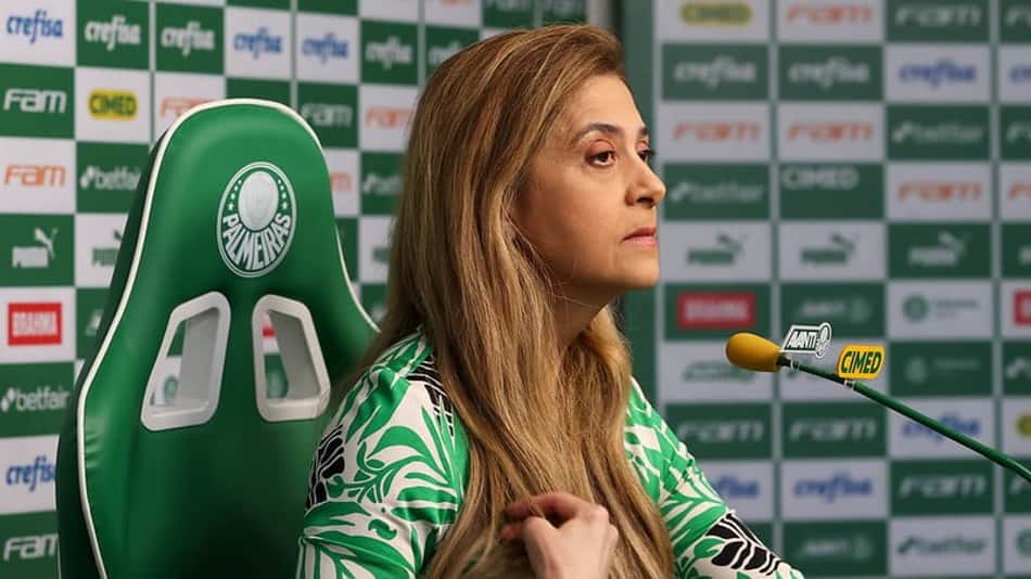 Leila fala sobre reforços 'bem encaminhados' e enaltece trabalho de Abel no Palmeiras