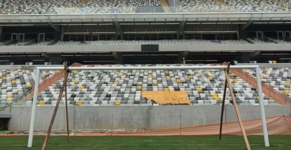 A 12 dias do primeiro evento-teste, estádio do Atlético-MG recebe primeiras traves