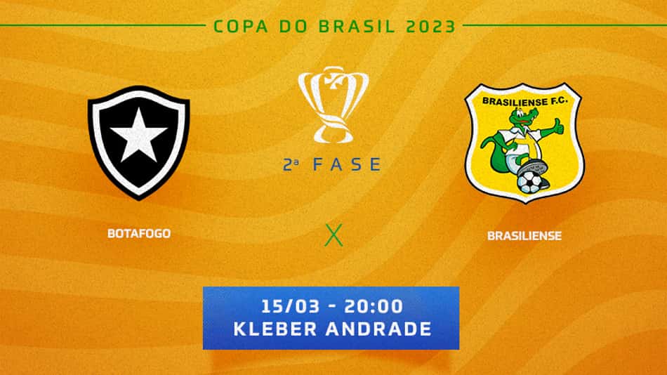 Botafogo x Brasiliense: onde assistir, prováveis escalações e desfalques do jogo da Copa do Brasil