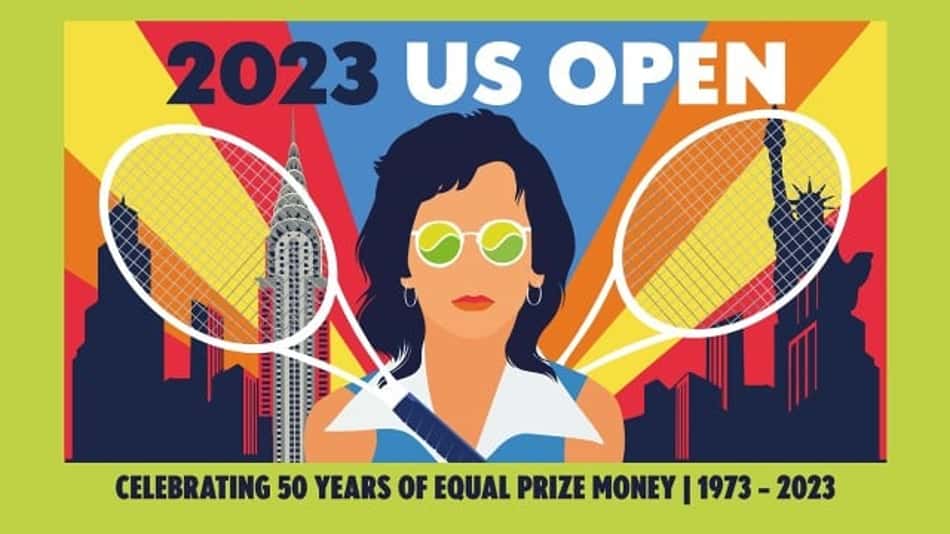 US Open faz homenagem aos 50 anos da igualdade de premiação com toque brasileiro