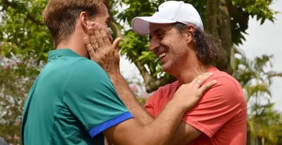 As reações de Fernando Meligeni comentando pela 1ª vez um jogo do sobrinho
