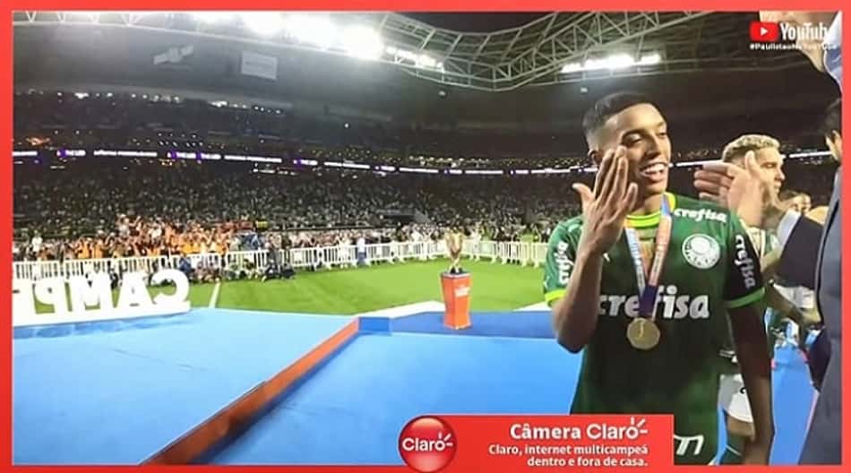 Paulistão usa câmera especial para captar festa da torcida e pódio do Palmeiras