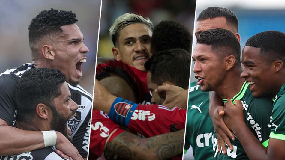Montagem Comemoração Atlético, Flamengo e Palmeiras