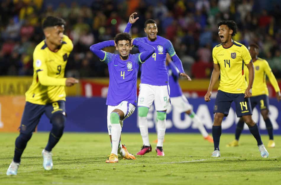 Brasil empata contra o Equador pelo Sul-Americano Sub-17 e garante vaga no Mundial da categoria