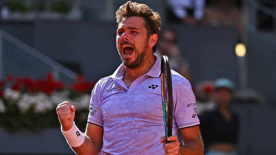 Wawrinka esteia com vitória em Madri e encara Rublev