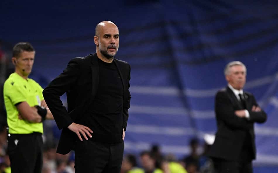 Guardiola se rende a Vini Jr após golaço no empate entre Real Madrid e City: 'Fantástico'