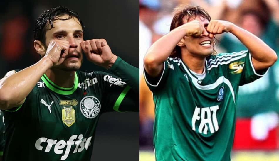 VÍDEO: Veiga homenageia Valdivia com 'chororô' após gol pelo Palmeiras no Dérbi: 'Gostava muito dele'