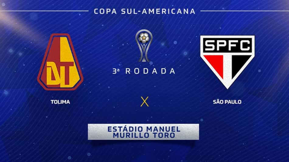 Tempo Real Tolima x São Paulo Sulamericana