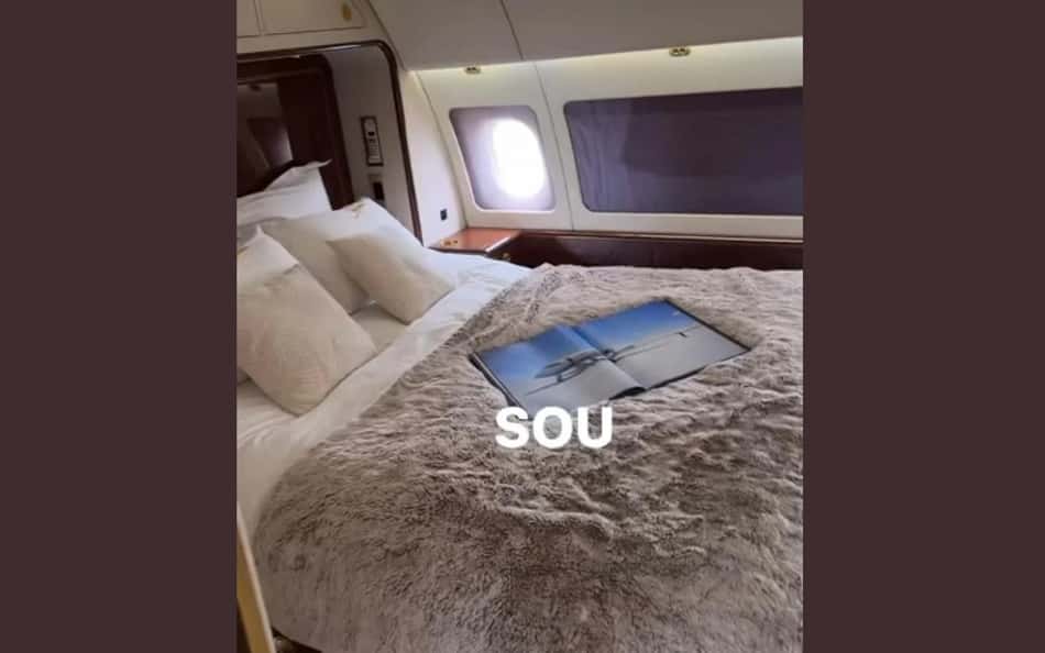 Que luxo! Neymar mostra parte do conforto de seu avião; confira!