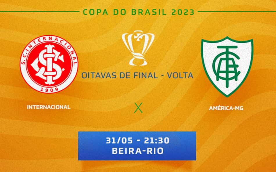 Internacional x América-MG: onde assistir ao vivo, escalações e horário do jogo de hoje pela Copa do Brasil