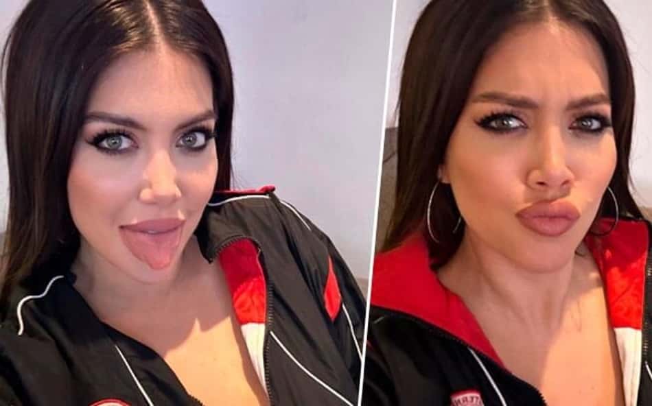 Wanda Nara posta foto sensual com agasalho de time rival de ex-clube de Maxi López