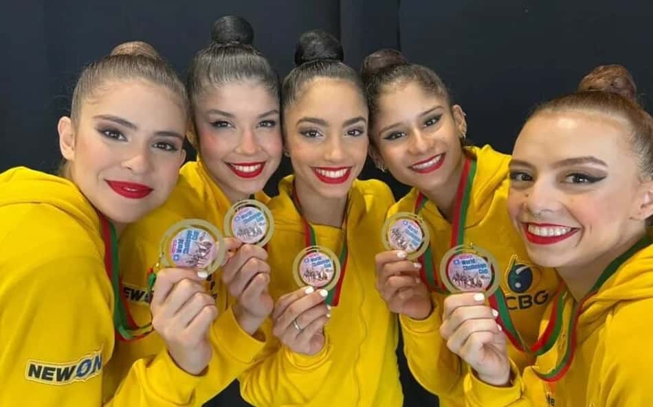 De forma inédita, Brasil conquista medalha de ouro na Copa do Mundo de Ginástica Rítmica
