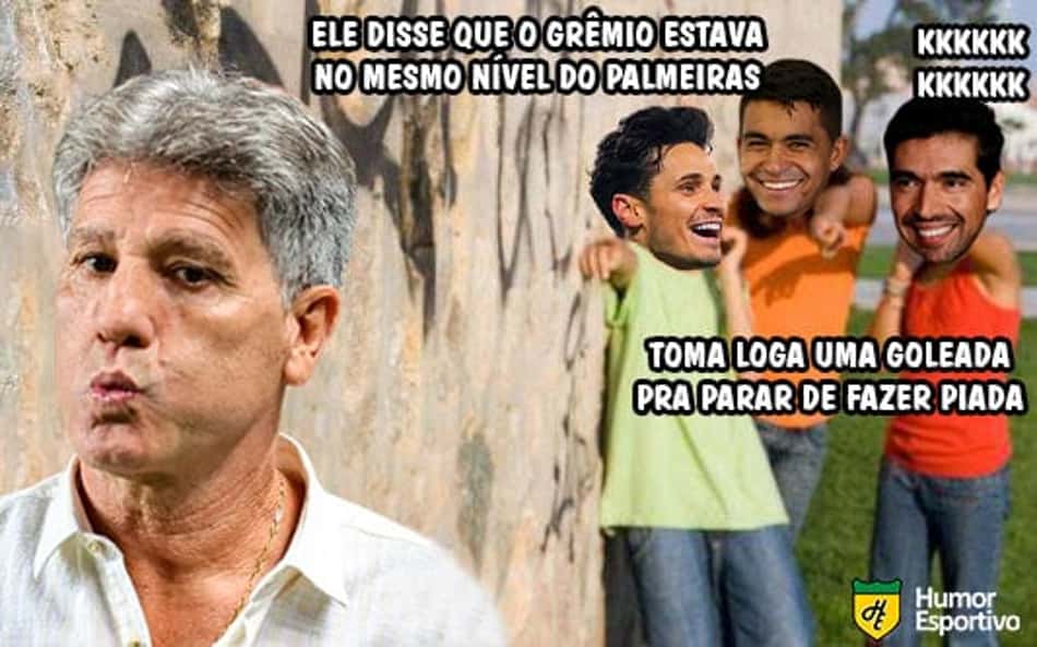 Zoações com Renato Gaúcho bombam na web após goleada do Palmeiras; veja os memes