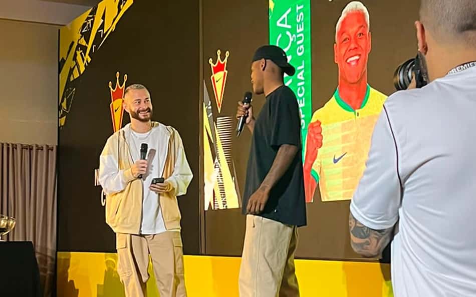 Matheus França marca presença em sorteio da Copa Nike de 2023