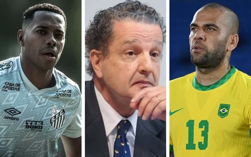 Comentarista cobra posicionamento de jogadores em casos de Robinho e Daniel Alves
