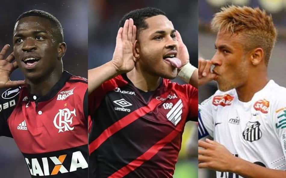 Montagem VIni, Vitor Roque e Neymar