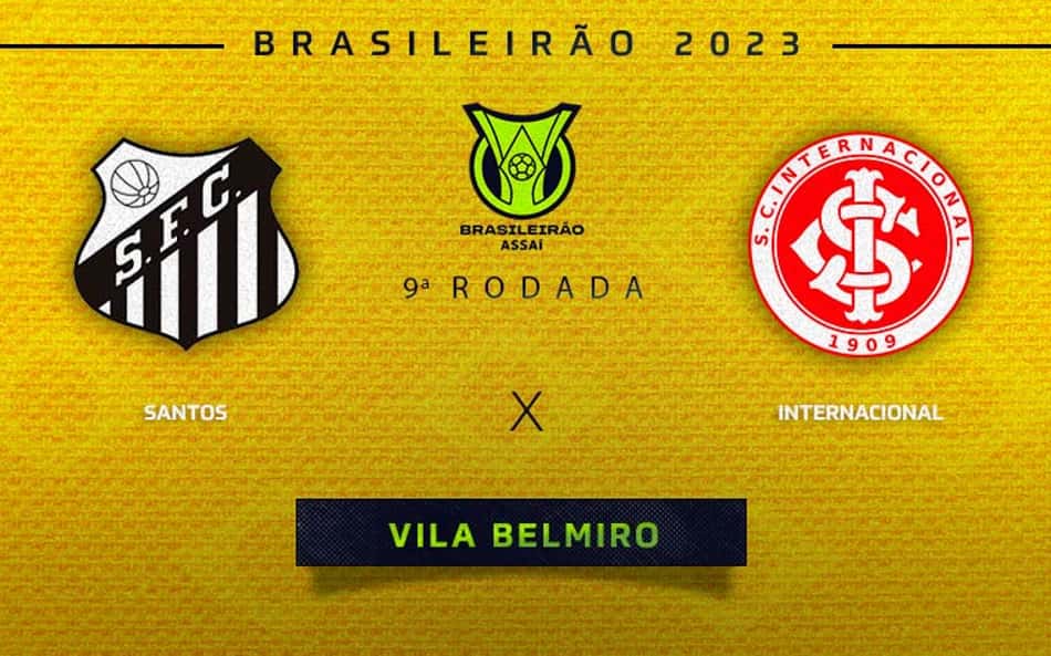 Santos x Internacional: onde assistir, escalações e desfalques do jogo válido pela 9ª rodada do Brasileirão