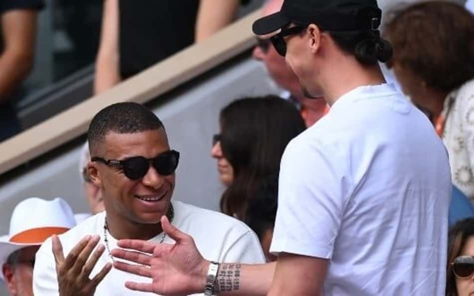 Mbappe e Ibrahimovic assistem juntos a final de Roland Garros