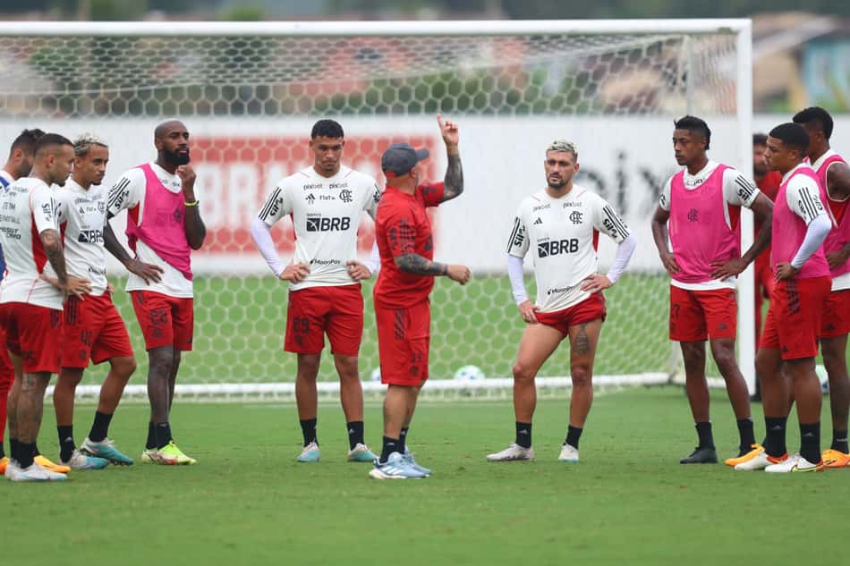 sampaoli comanda treino do flamengo