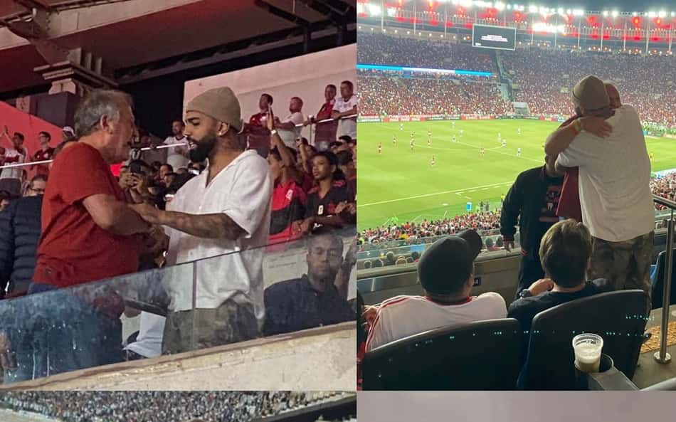 'Ídolo': Zico se declara a Gabigol após encontro em vitória do Flamengo