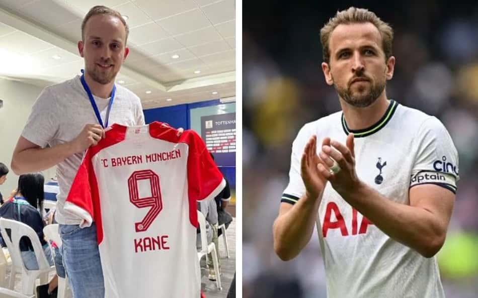 Tottenham pune jornalista que levou camisa do Bayern com nome de Kane para coletiva