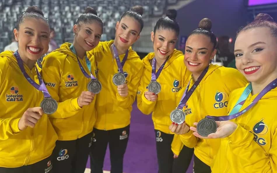 Brasil faz campanha histórica e fica com ouro na Copa do Mundo de ginástica rítmica