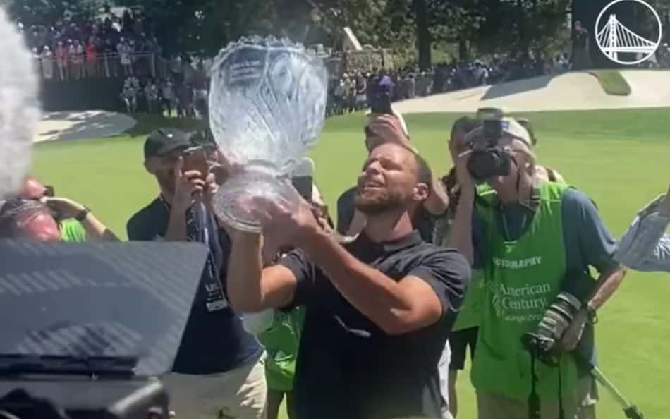 Curry atinge feito histórico e é campeão do torneio de golfe das celebridades; veja vídeo