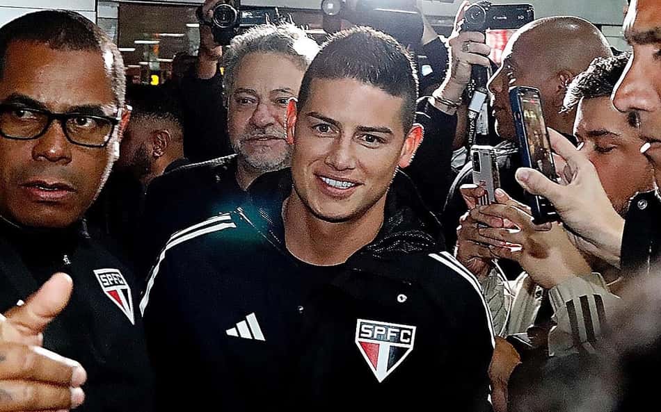 'Hoje o grande atleta deseja o São Paulo', diz presidente após chegada de James Rodríguez