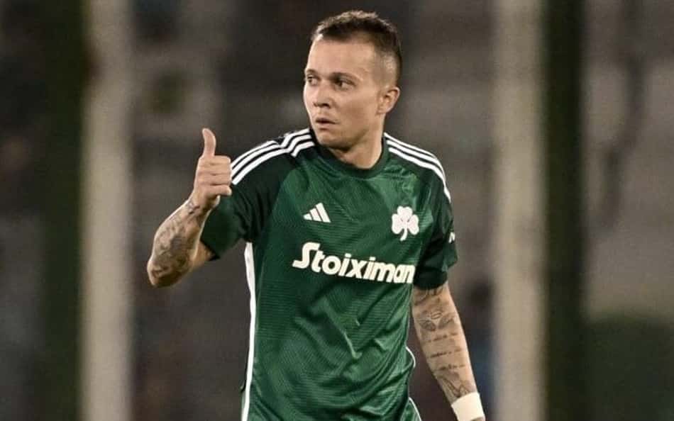 Bernard marca gol da vitória do Panathinaikos pelos play-offs da Champions League e comemora: 'Demos um passo importante'