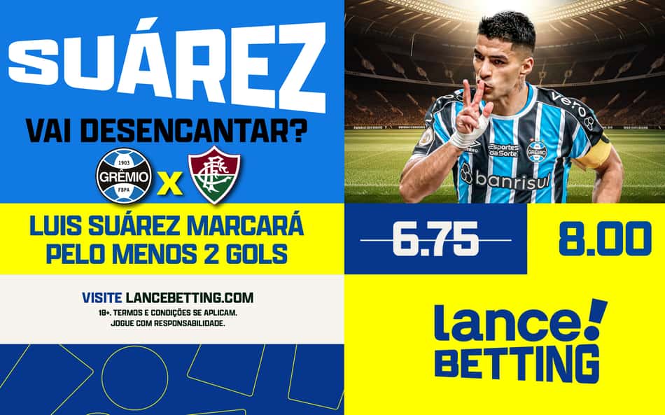 !Odds turbinadas do Imortal! Fature com Luis Suárez neste domingo: aposte R$10 receba R$ 80